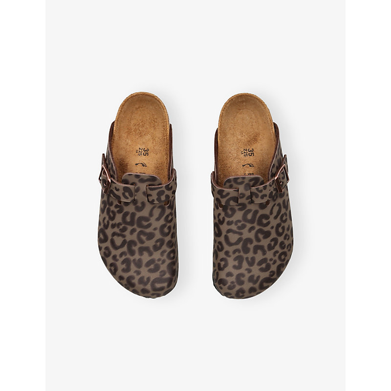 Boston Leopard-Print Suede Clogs