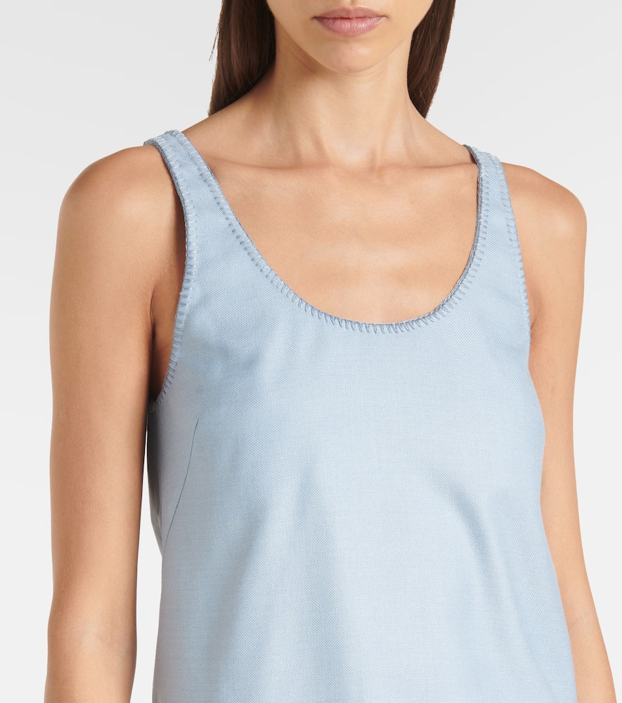 Muriel silk and wool tank top