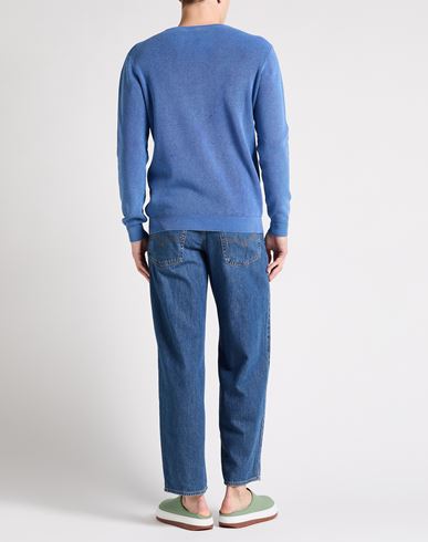 Cashmere Company Man Sweater Azure Size 36 Cotton