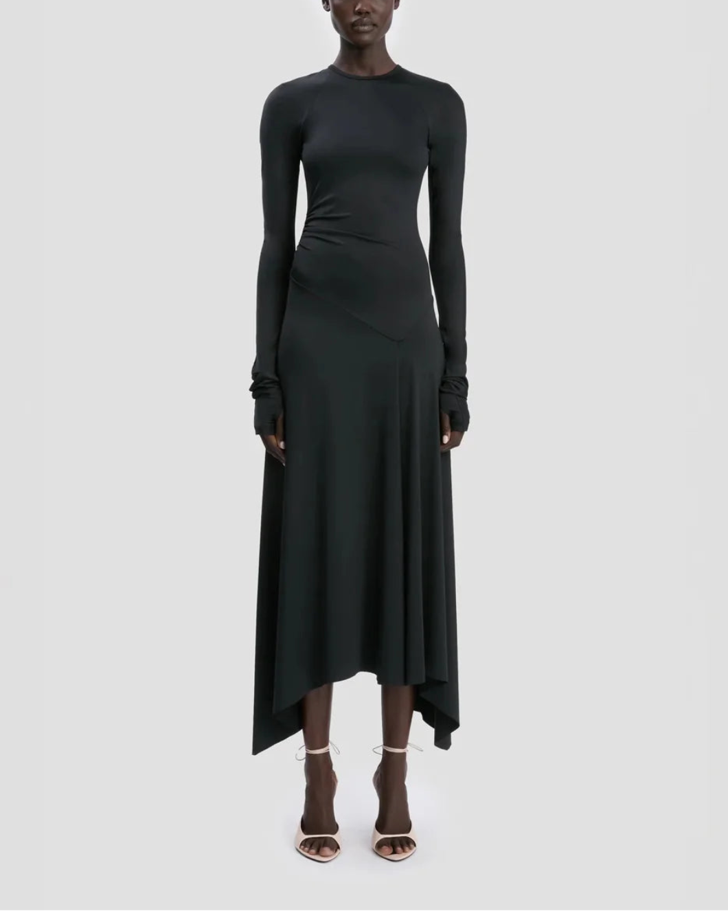 Long Sleeve Midi Dress Black