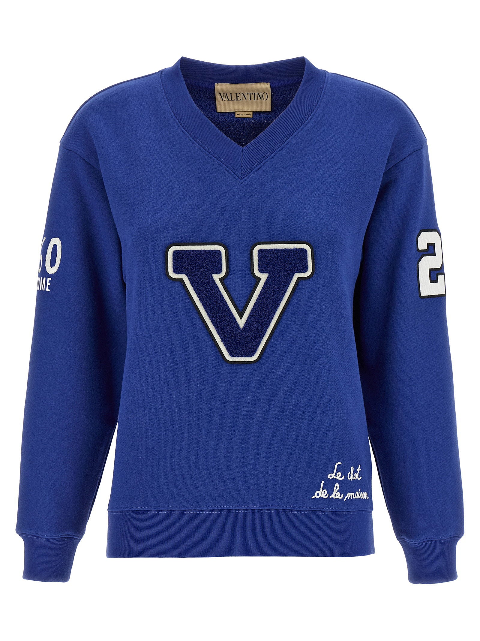 Logo-Embellished Cotton Sweatshirt — Blue