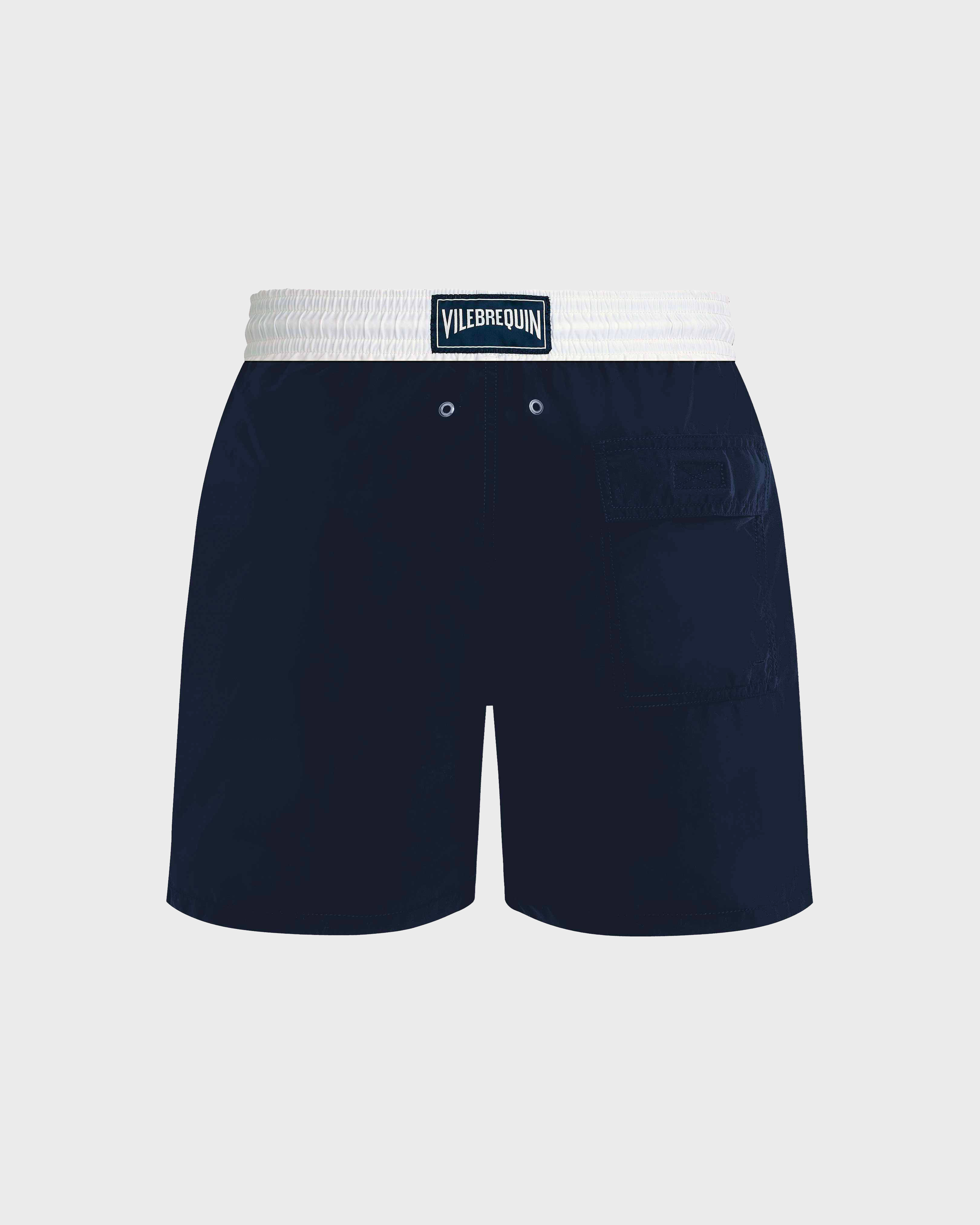 Men Embroidered Swim Shorts Sunny Topolino - X Fiat - Swimwear - Motu - Blue