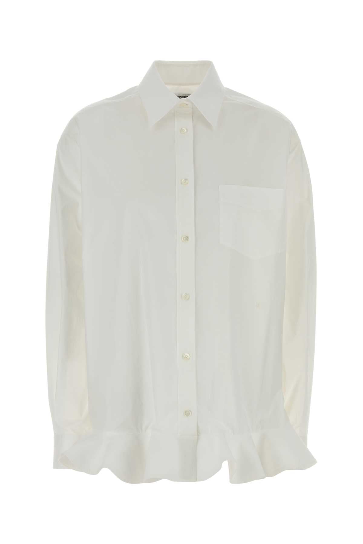 Stretch Poplin Shirt — White