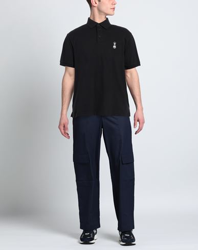 Man Polo shirt Black Size S Cotton, Elastane