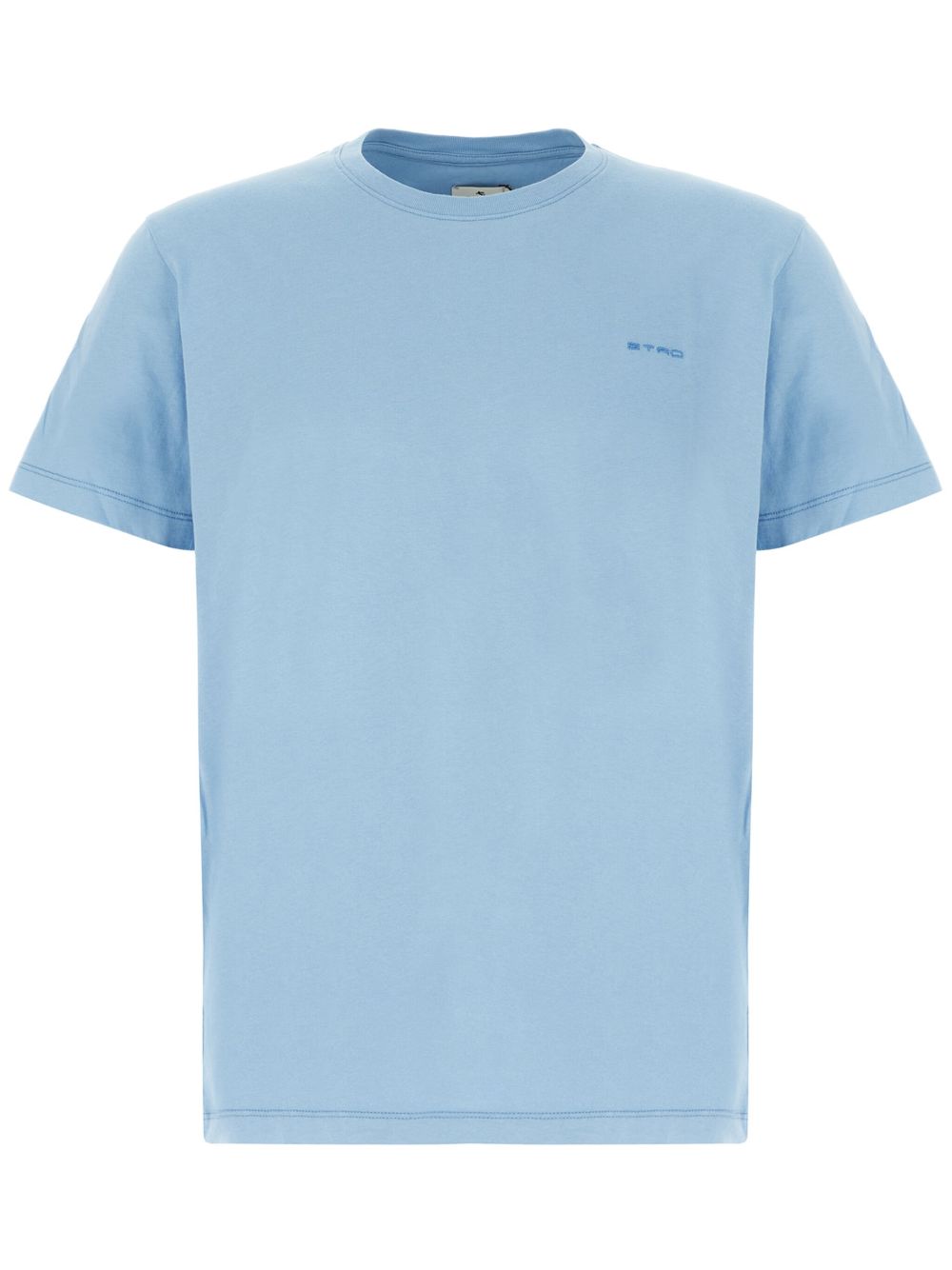 Logo-embroidered T-shirt - Blue