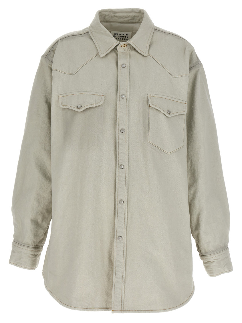 -Padded Overshirt Giacche Bianco-Donna