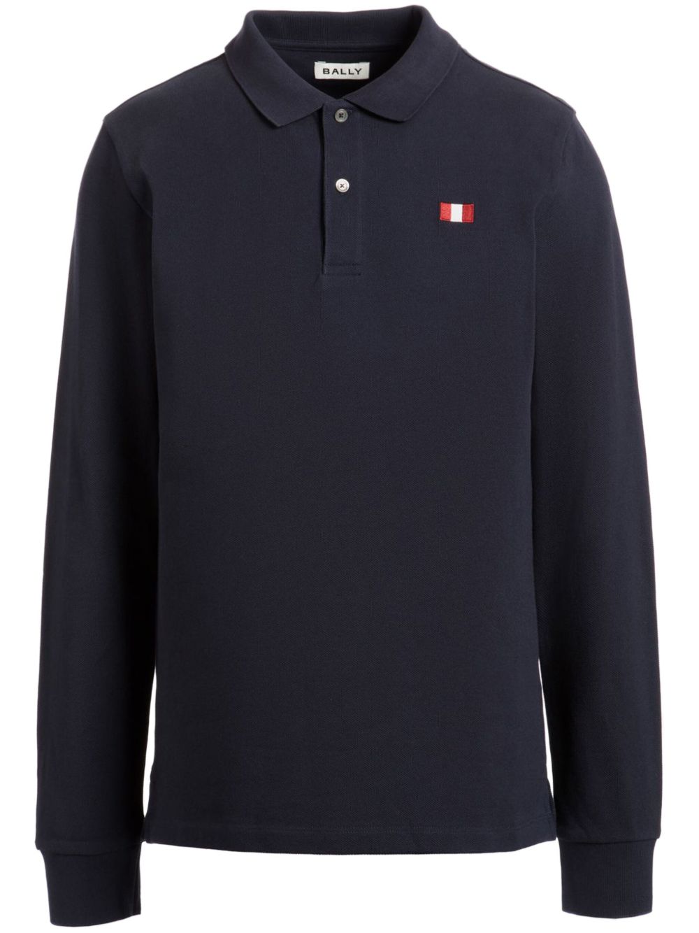Long-sleeve polo shirt - Blue
