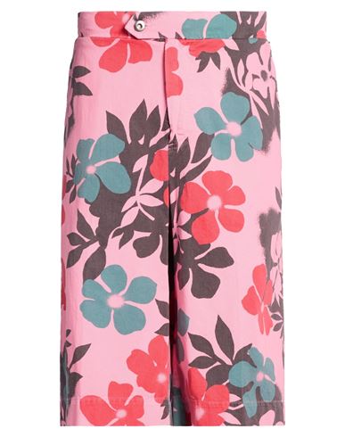Man Shorts & Bermuda Shorts Pink Size XXS Cotton