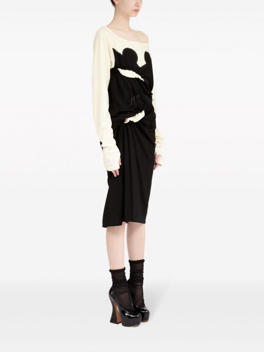 - Cotton Blend Midi Dress