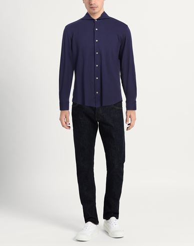 Man Shirt Navy Size 15 ½ Cotton