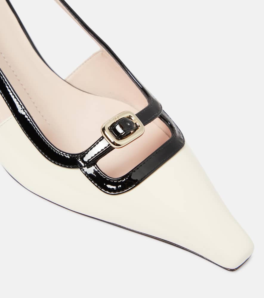 Roger Vivier Viv' Canard patent leather slingback pumps