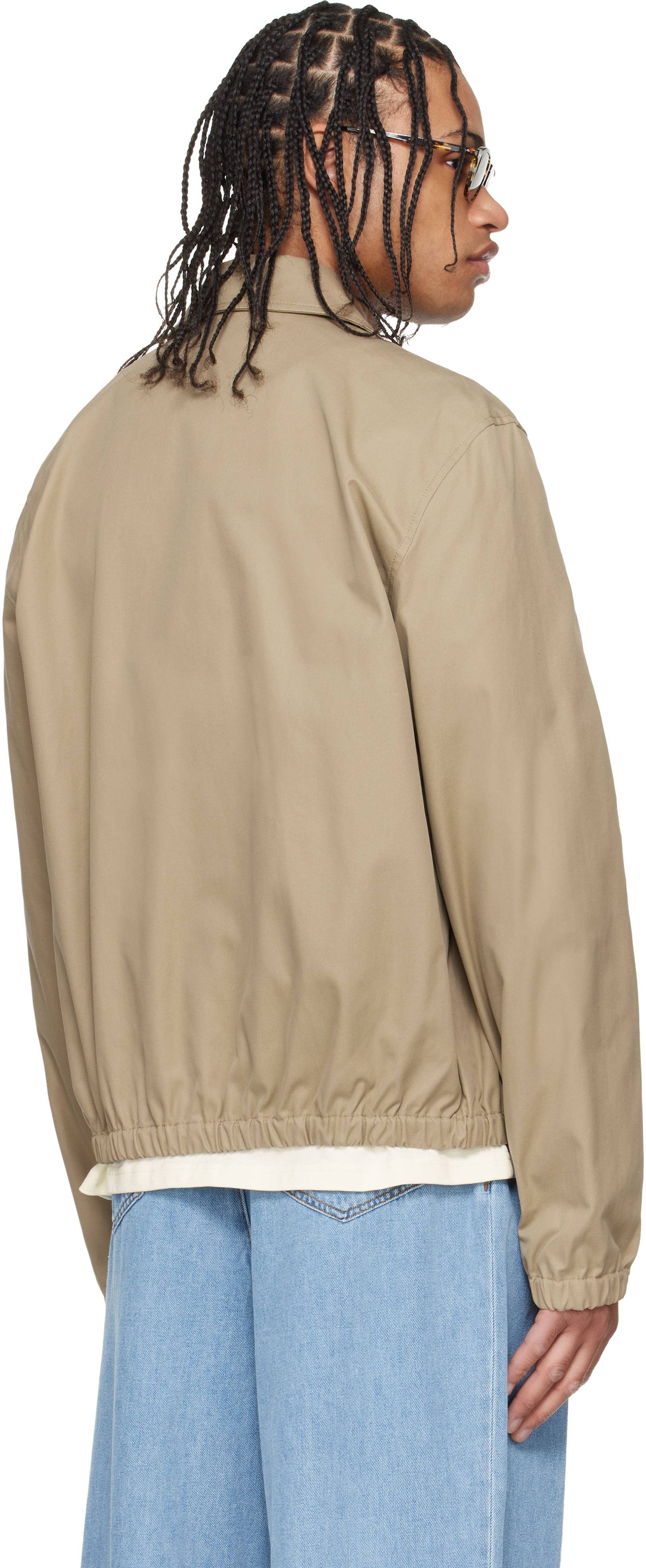 Beige Cotton 'Ami De Coeur' Zipped Jacket