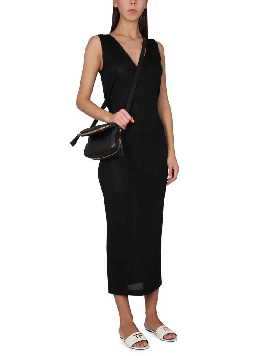 Sleeveless Back Crisscross Midi Dress