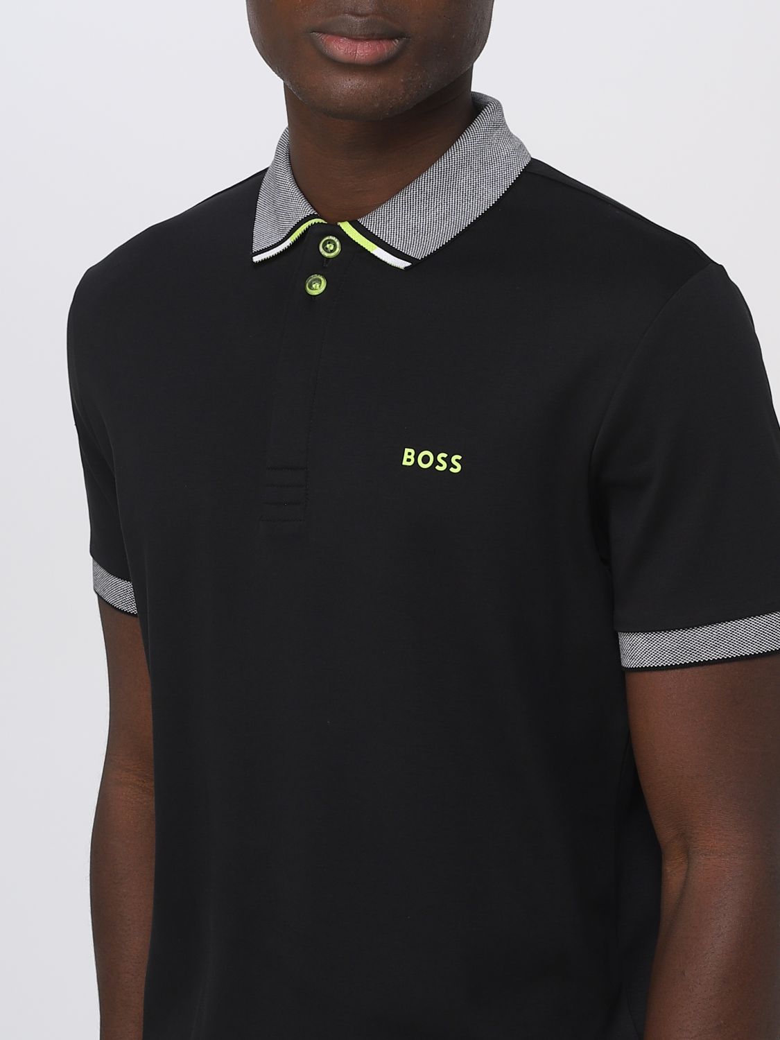 Polo Shirt Men color Black