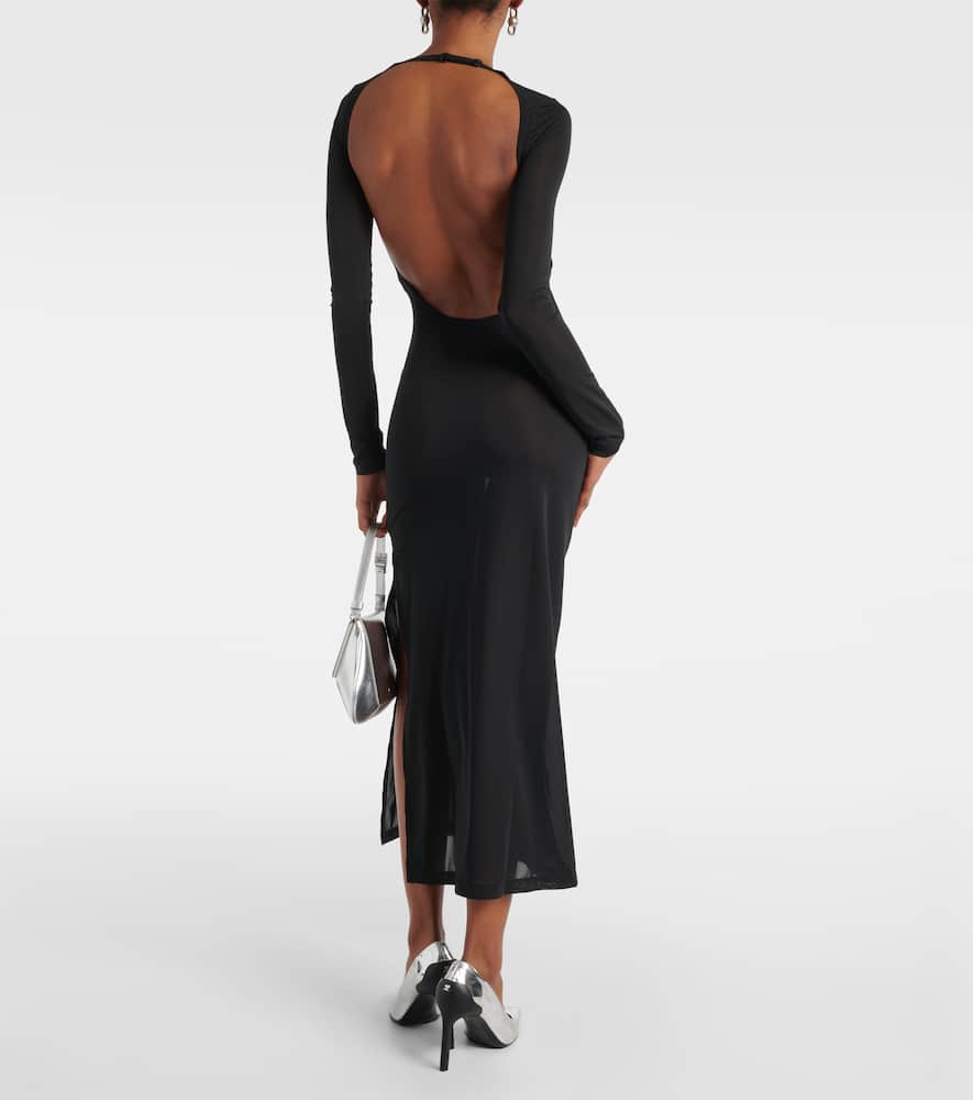 Courrèges Open-back jersey midi dress