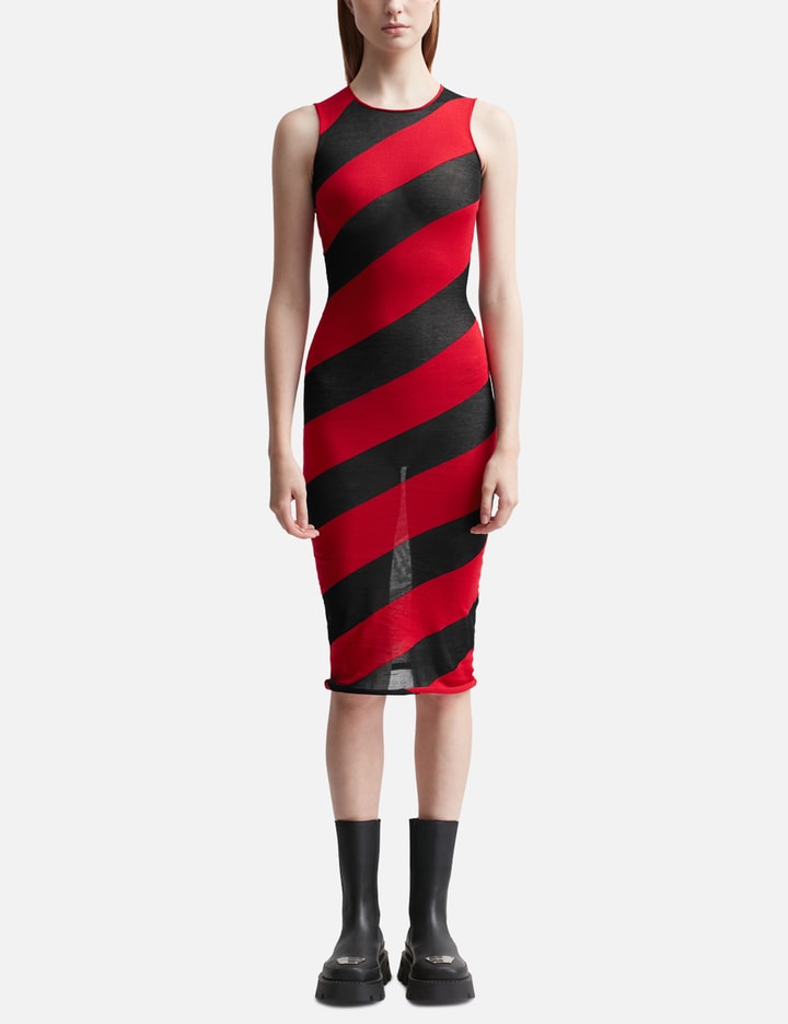 STRIPED KNIT DRESS