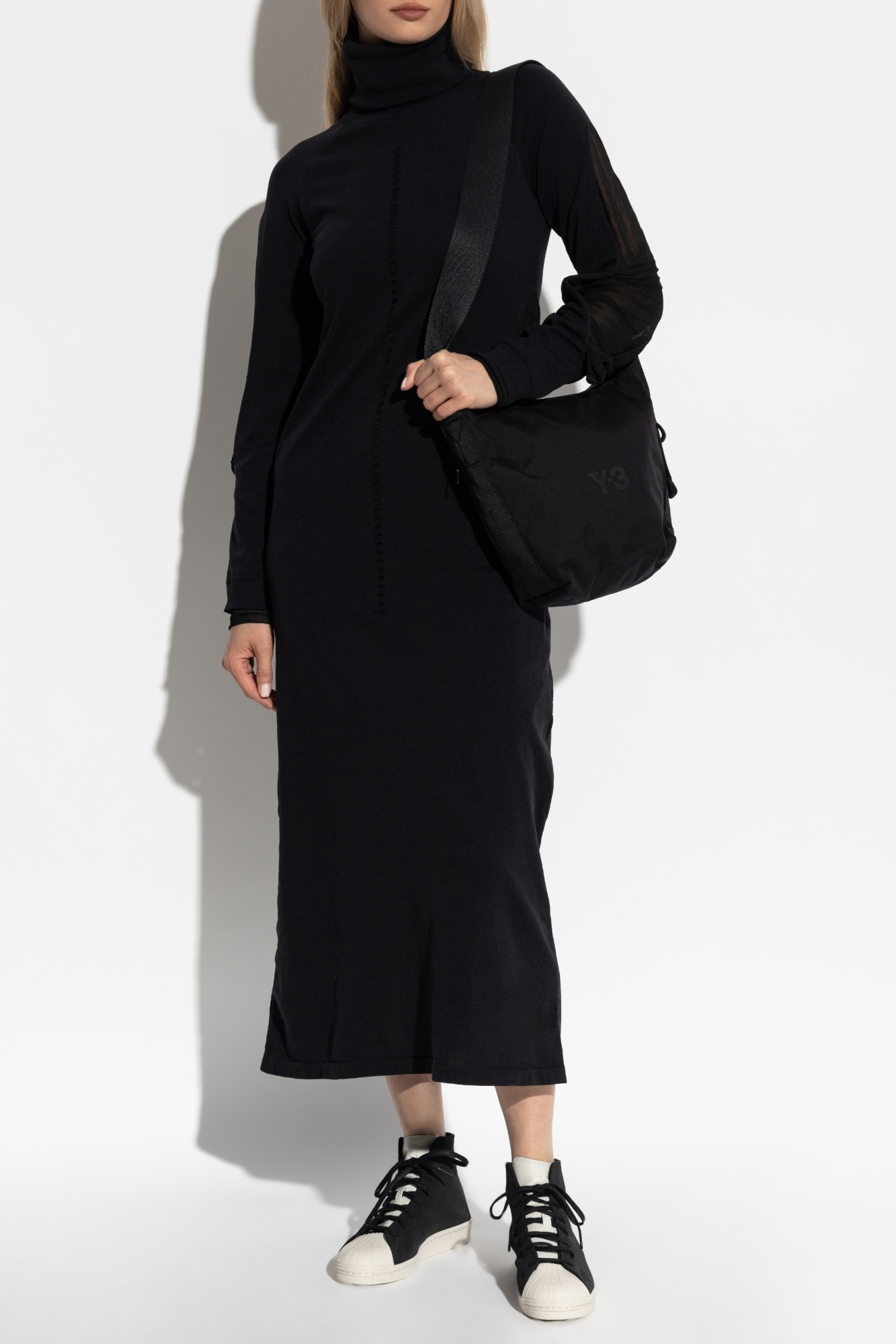 Turtleneck Dress, Women's, Black