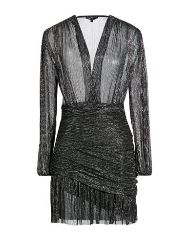 Woman Mini dress Dark green Size 10 Polyester, Metallic fiber