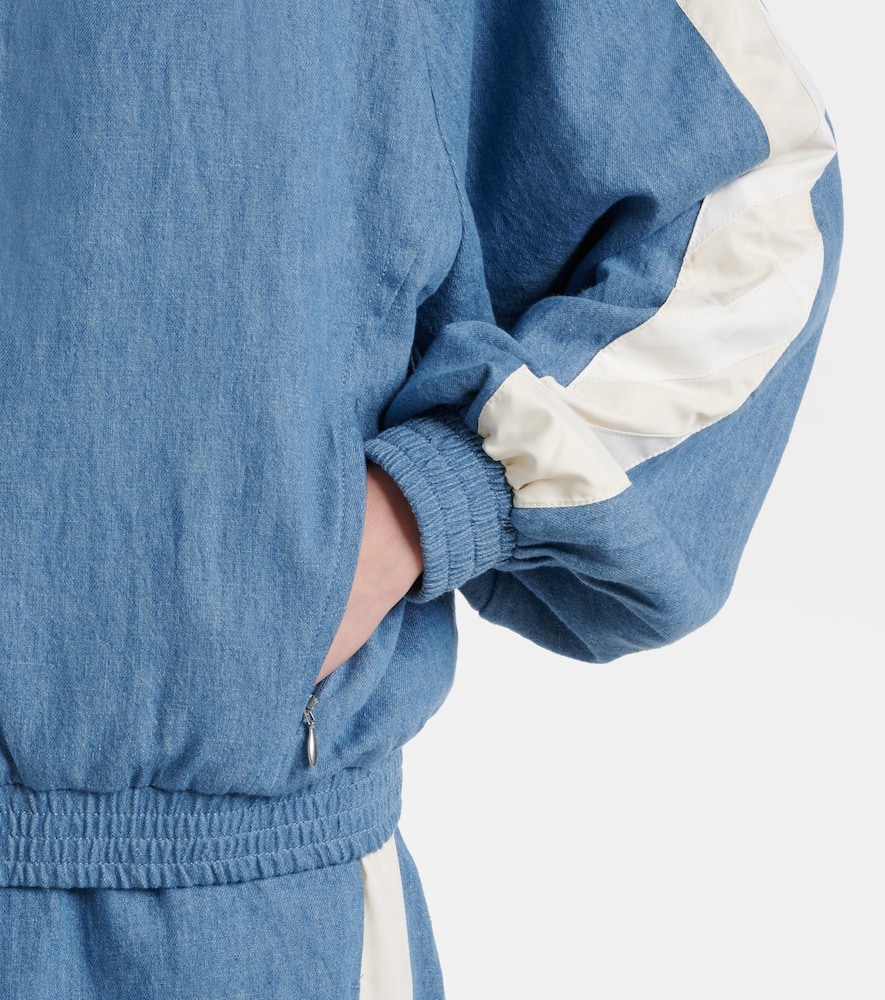 Oracle Elias hemp and cotton chambray track jacket