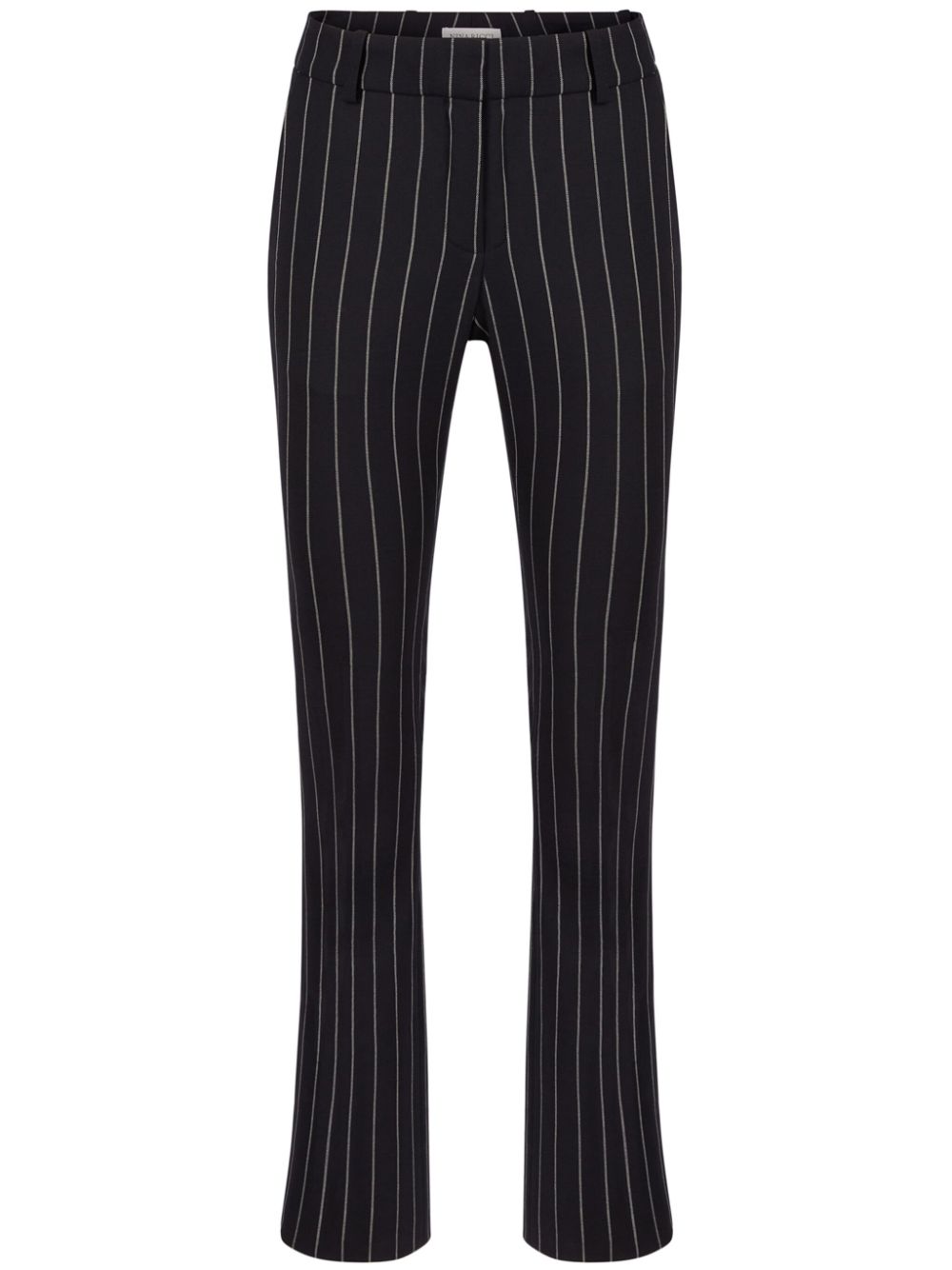 Pinstripe wool pants - Black