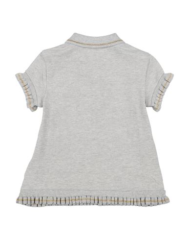 Kid Girl Polo shirt Grey Size 10 Cotton, Polyester, Polyamide