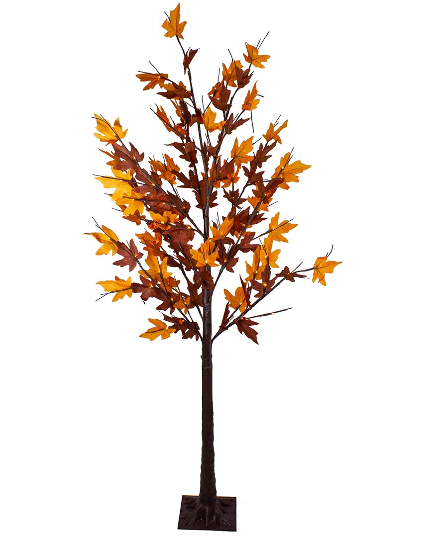 Northlight 6ft Pre-Lit LED Brown Maple Artificial Christmas Tree- Clear Lights