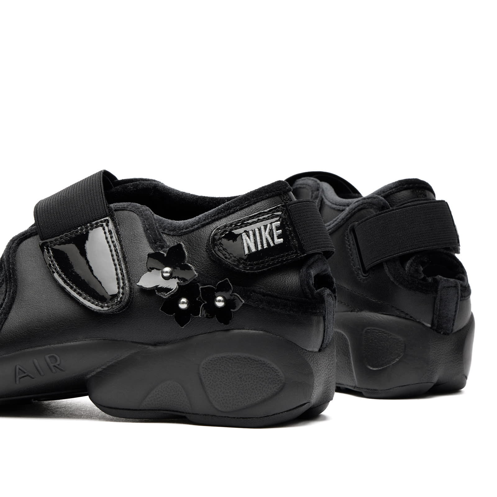 Women's W Air Rift Leather Sneaker Black/Metallic Silver/Wolf Grey