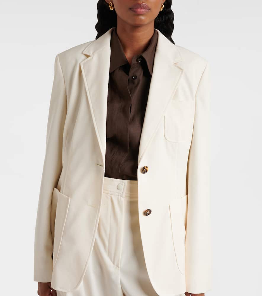 Single-breasted cotton blazer