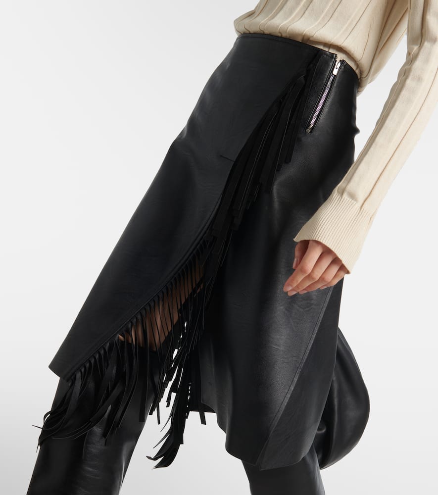Alter mat faux leather midi skirt