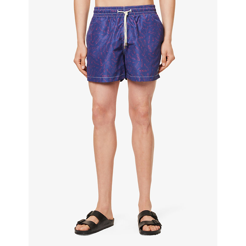 Arrels Barcelona 남성 Mens Navy Dance Richard Printed Swim Shorts M 75521203