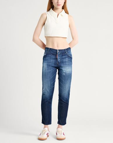Woman Jeans Blue Size 0 Cotton, Elastane