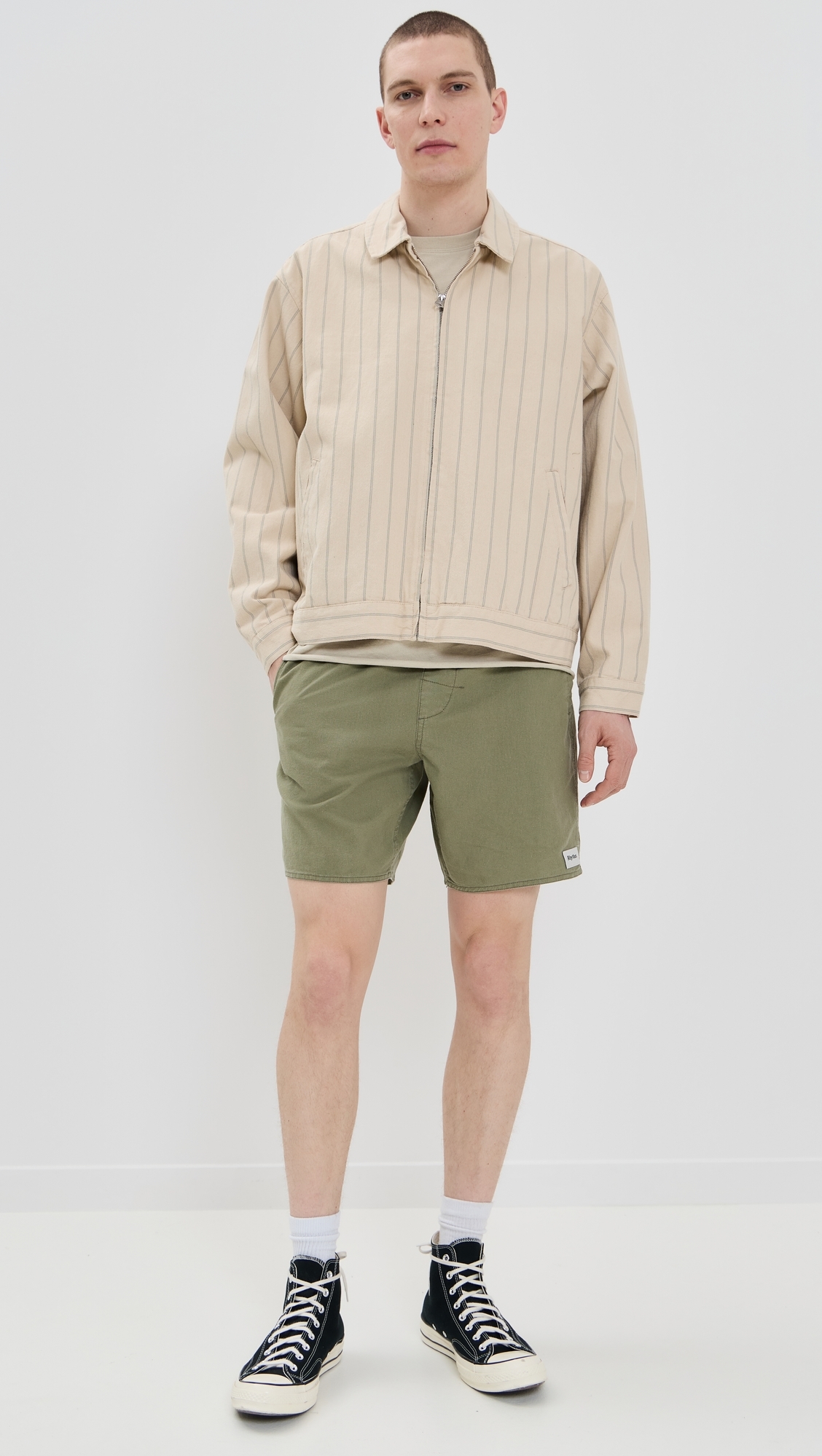 Classic Linen Jam Shorts 8 Olive