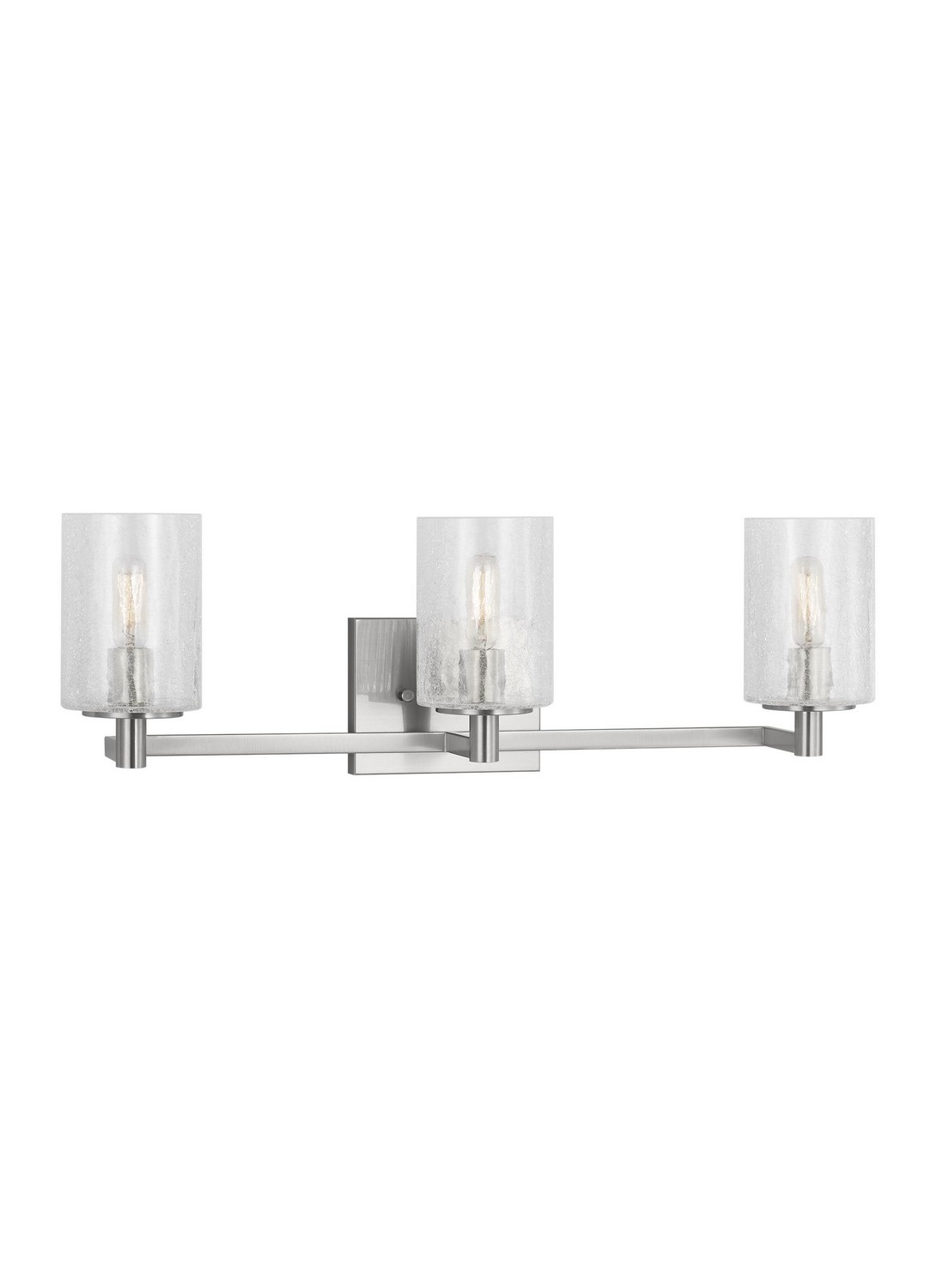Brushed Steel Wall Bathroom Vanity Light from the Parker Collection