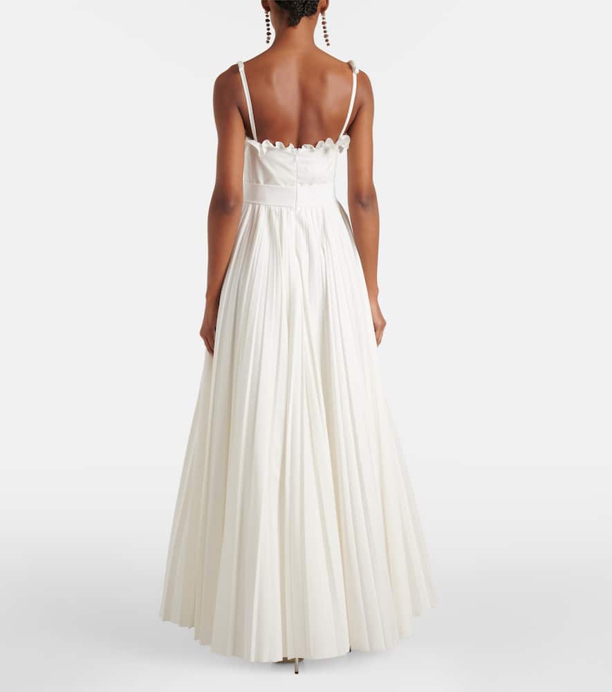 Ruffled cotton maxi dress