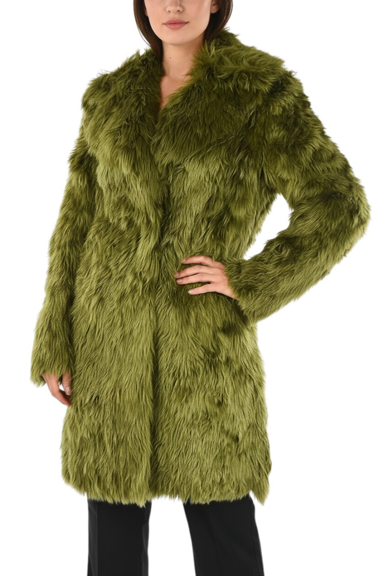Green Shawl lapel Trench Coat