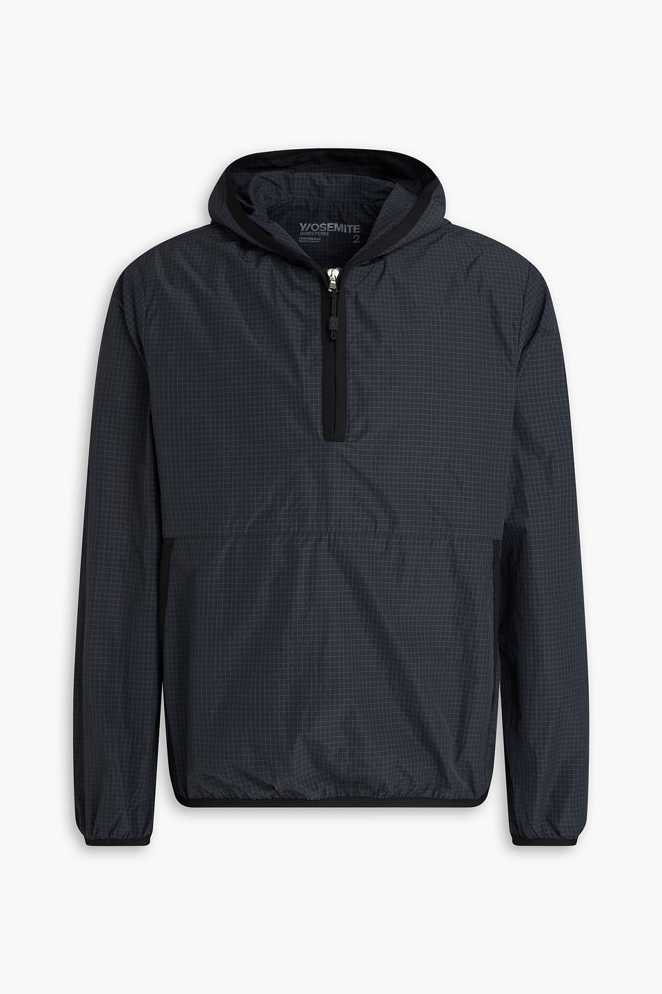 Ripstop hooded anorak - Black - 1