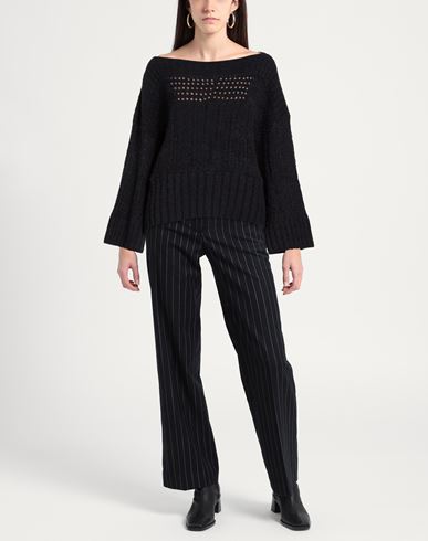 Woman Sweater Charcoal Size S Baby alpaca wool, Polyamide, Wool