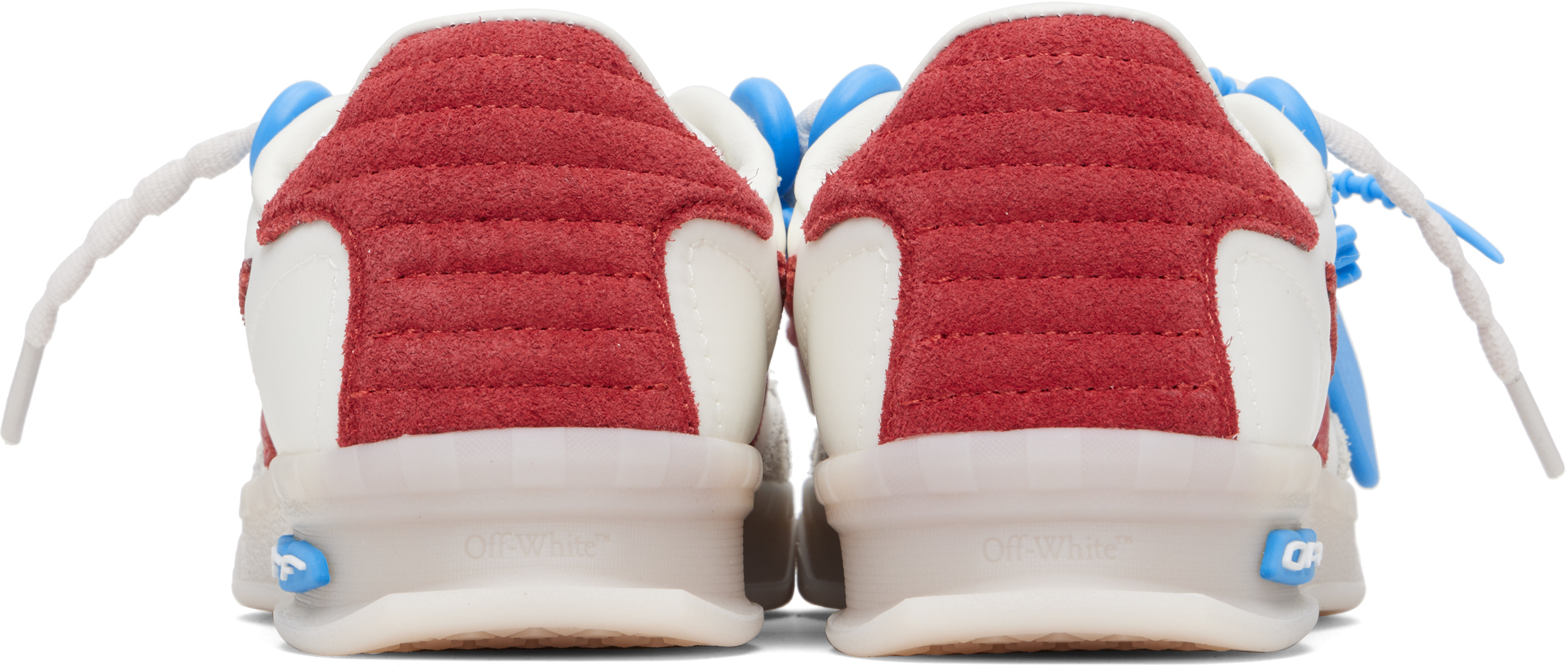 White & Red 'End Of Play' Sneakers