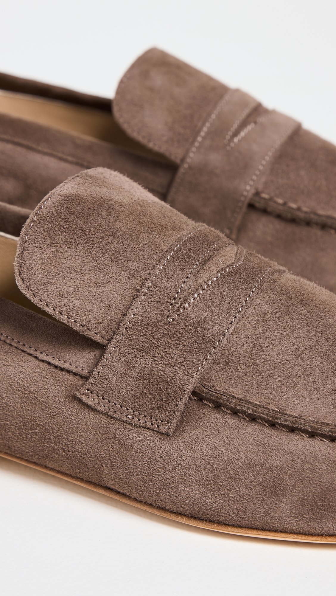 The Penny Loafers Taupe Suede