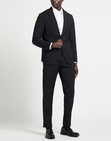 Man Suit Black Size 44 Polyester, Wool, Elastane