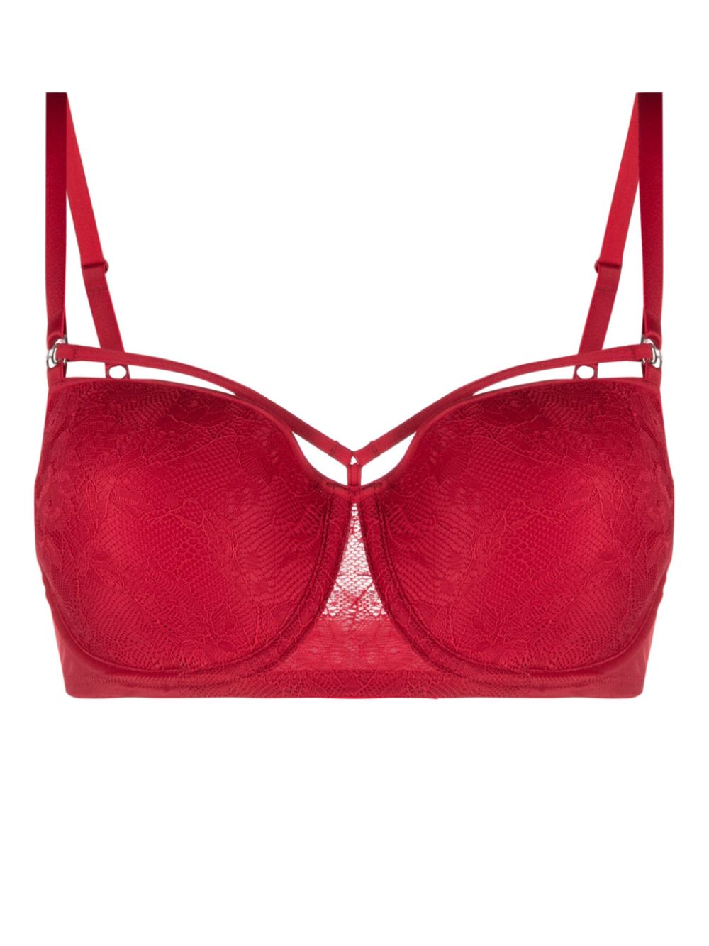 Space Odyssey balcony bra - Red