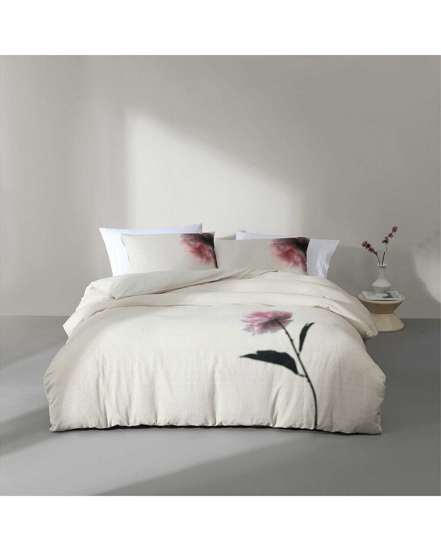 Peony Linen-Blend Printed Duvet Set