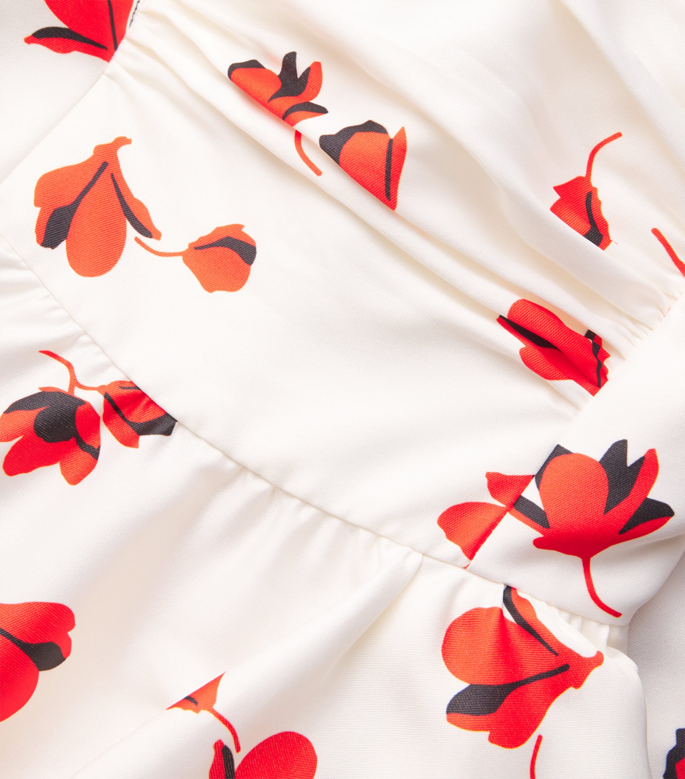 Floral Strapless Midi Dress