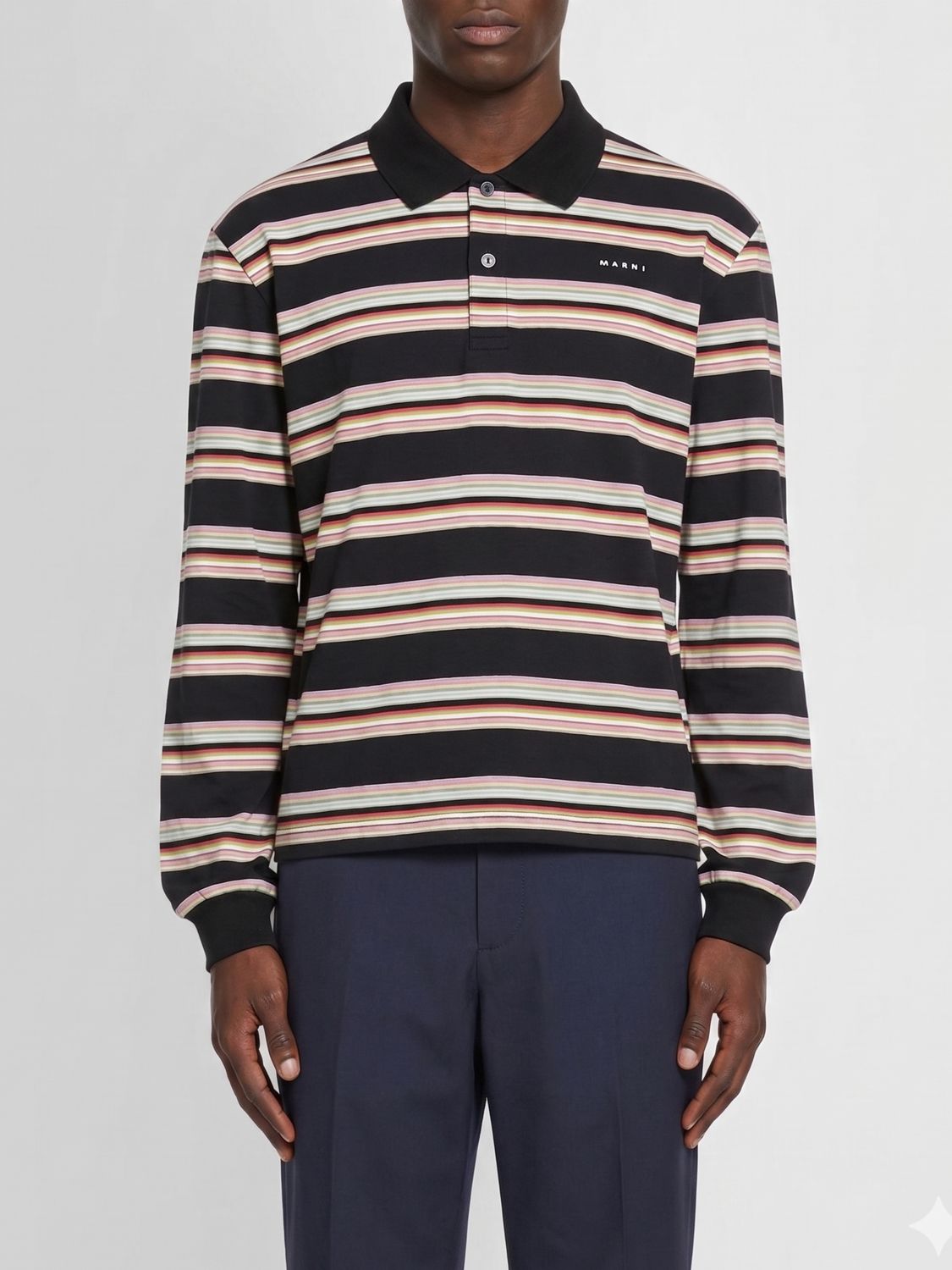 Slim Fit Long Sleeve Polo Shirt