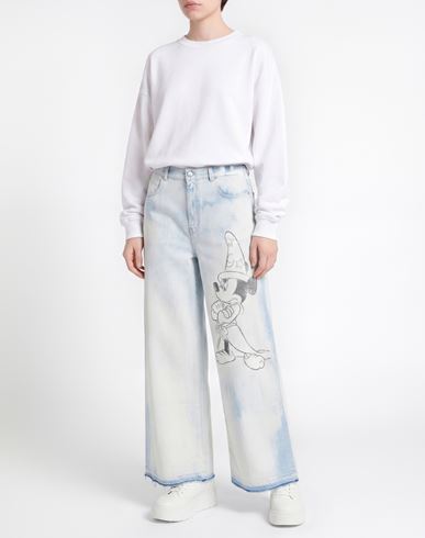 Woman Jeans Blue Size L Cotton, Elastane
