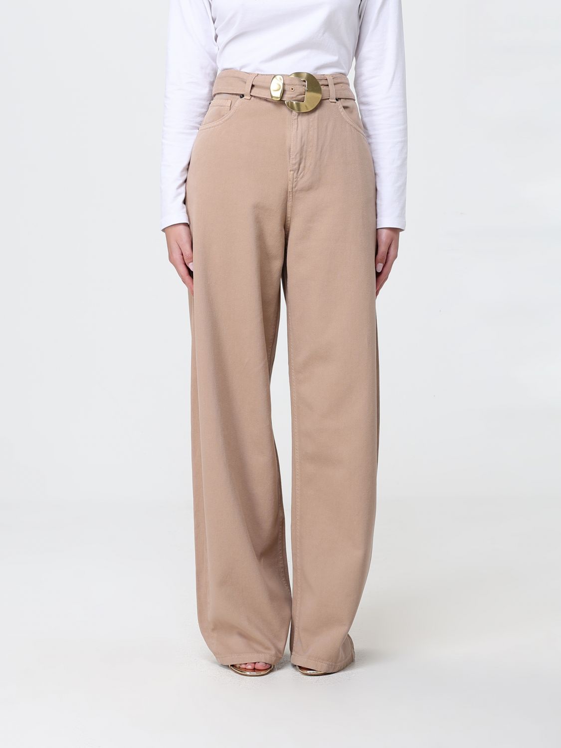 Pants Woman color Beige