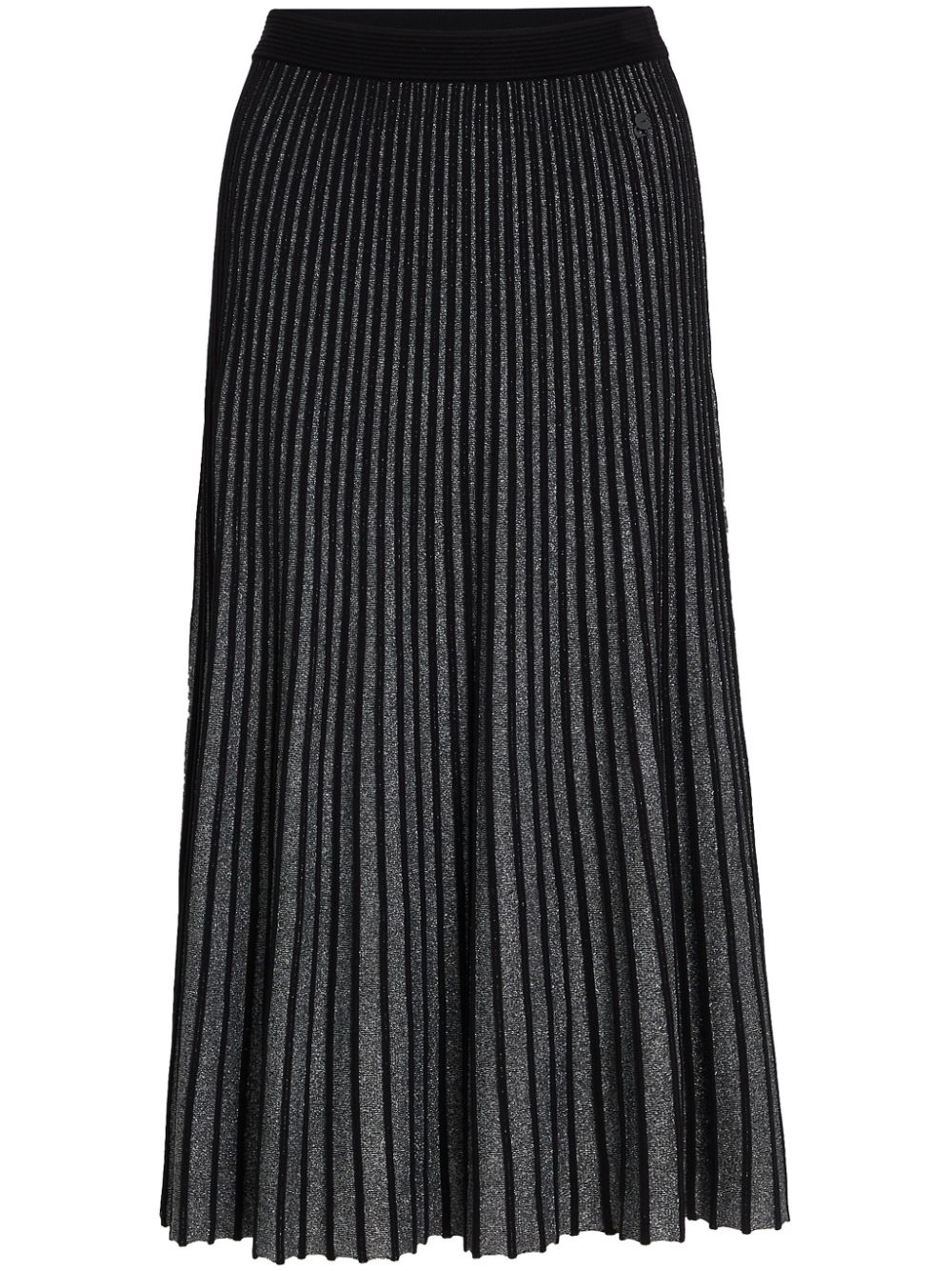 Pleated knit skirt - Black