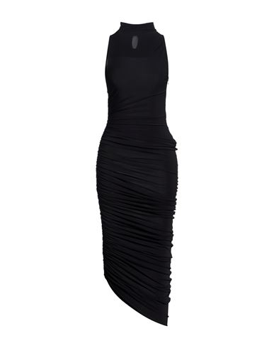 Woman Maxi dress Black Size S Acetate, Polyamide, Elastane