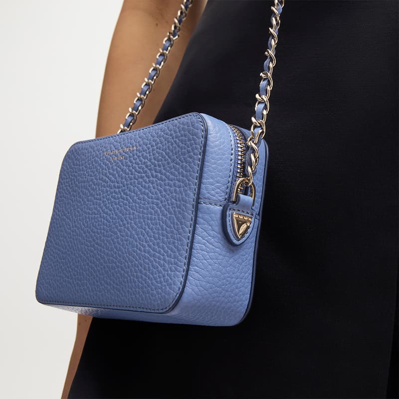 Milly Crossbody Bag in Capri Blue Pebble