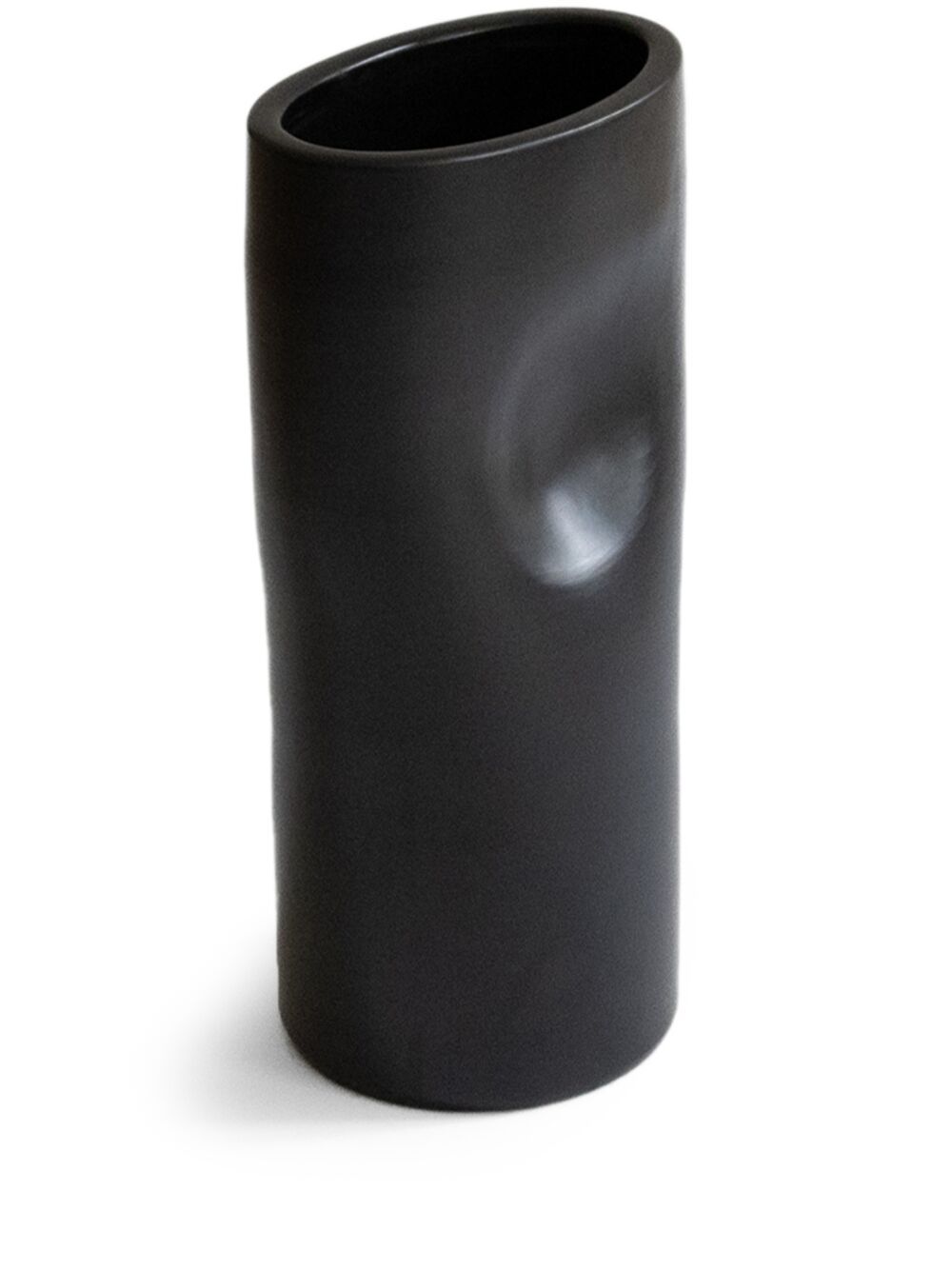 Small Portal clay vase (44cm) - Black